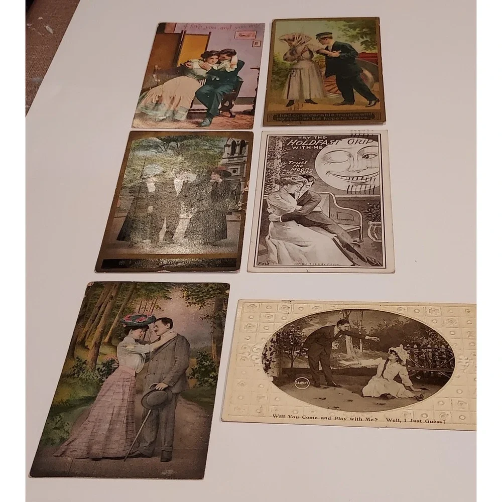 Antique Postcards - Love Story in Postcards - Phoebe & Earl 1909-1914